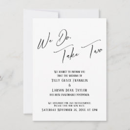 私たちは、2つ取る：遅延結婚のシンプル名刺 招待状