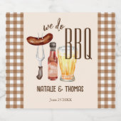 私たちはBBQバーベキュー ブライダルシャワー カップルシャワーをします ビールラベル (シングルラベル)