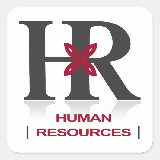 '私たちはHR' IDステッカー/バッジ スクエアシール (正面)