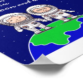 私たちはJoImageによって月とバックポスターにあなたを愛している ポスター (角)