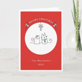 私たちはMeowy Christmas Cat Red Non-Photoをお願い シーズンカード