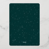 私たちはMerry Christmasの金ゴールドの写真を望む 箔シーズンカード (裏面)