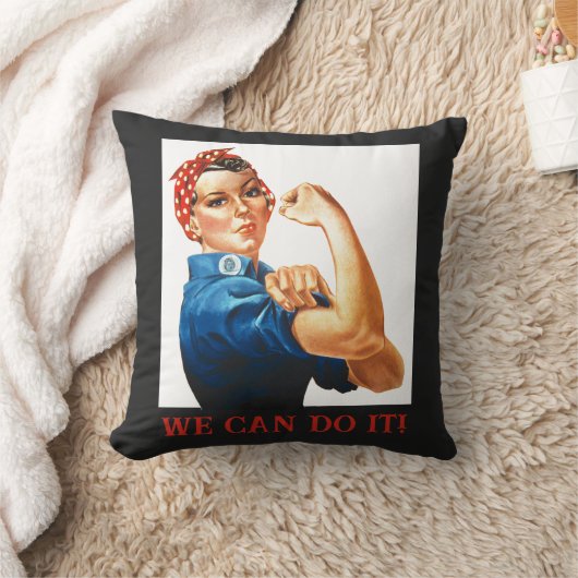 私たちはRiveter女性パワーWWIIをロージーそれを行うことができる クッション (ブランケット)