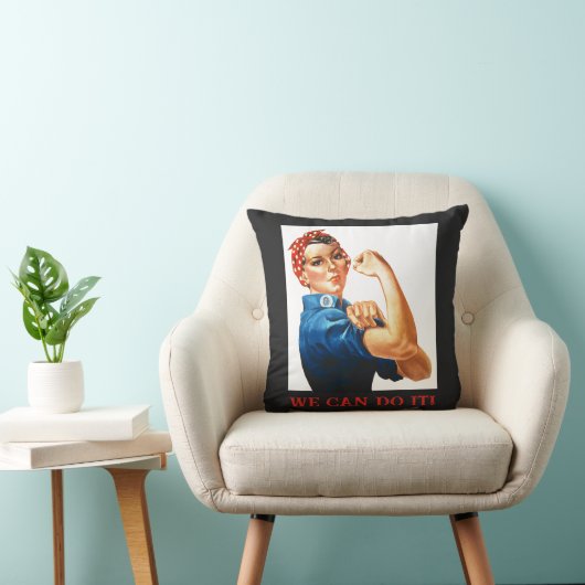私たちはRiveter女性パワーWWIIをロージーそれを行うことができる クッション (椅子)