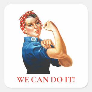 私たちはRosie Riveter女性パワーWWIIそれを行うことができる スクエアシール