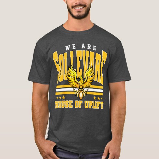 私たちはSollevareレトロマスコットスクール応援団 Tシャツ (正面)