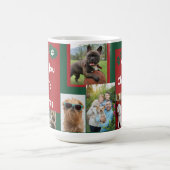 私たちはWoof Youメリークリスマス家族ペット写真かわいい コーヒーマグカップ (中央)