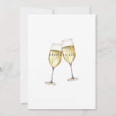 私たちへの乾杯 シャンパントースト 婚約パーティー 招待状 (裏面)