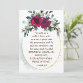 私たちへ子供はイザヤ生まれー9:6クリスマスフラット シーズンカード (スタンド正面)