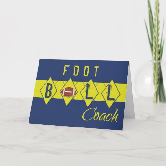 私たちみんなからサッカーチームのコーチに感謝を　ブルーとゴールド カード (正面)