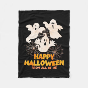 私たちみんなからハロウィンおめでとう フリースブランケット