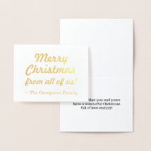 「私たちみんなから聖降誕祭お目出とう！」 カード