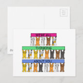 私たちみんなが想っているよ 猫たち ポストカード (正面/裏面)