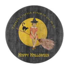 私たちみんなの中の小さな魔女 ハロウィン カッティングボード