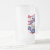 私たちもしはやめ投票 – アおもしろいメリカ政治 フロストグラスビールジョッキ (正面右)