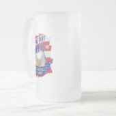 私たちもしはやめ投票 – アおもしろいメリカ政治 フロストグラスビールジョッキ (正面左)