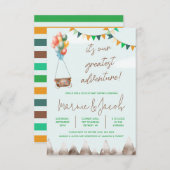 私たちもっとも偉大のアドバン男女兼用ベビーシャワー 招待状 (正面/裏面)