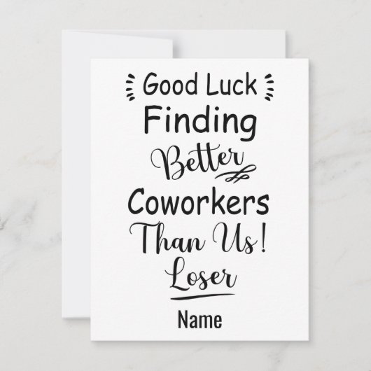 私たちより良い同僚を見つけることが幸運 シーズンカード (正面)