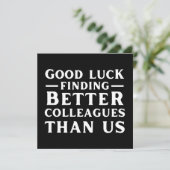 私たちより良い同僚を見つけるのが幸運 アドバイスカード (スタンド正面)
