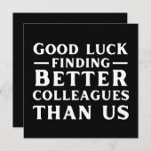 私たちより良い同僚を見つけるのが幸運 アドバイスカード (正面/裏面)