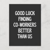 私たちより良い同僚を見つけるのが幸運 シーズンポストカード (正面)