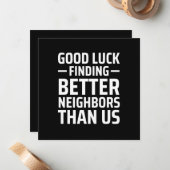 私たちより良い隣人を見つけるのに幸運だ ノートカード (正面/裏面インサイチュ)