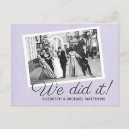 私たちらしく オーダーメイド フォト ウェディング サンクス 案内ポストカード