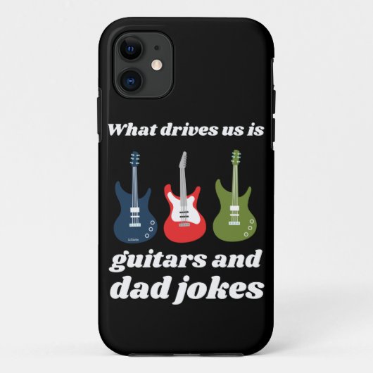 私たちを動かしているのはギターとパパのジョークおもしろい Case-Mate iPhoneケース (裏面)