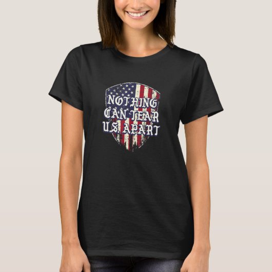 私たちを引き離すことはできない 独立記念日 7月4日 Tシャツ (正面)