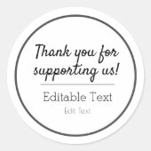 私たちを応援してくれてありがとう ステッカー (正面)