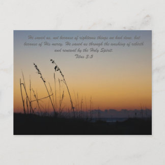 私たちを救ってくださったのは、私たちの行った義行によるのではなく ポストカード