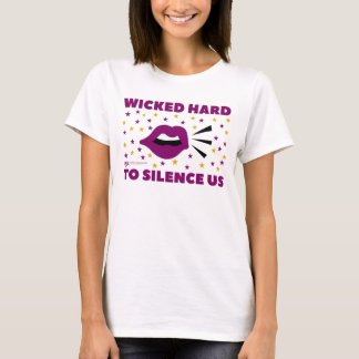 私たちを黙らせるのは難しい 女性用Tシャツ Tシャツ