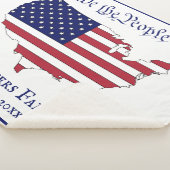 私たちアメリカの人々の星とストライプマップ家族Nm #2 シェルパブランケット (3/4)