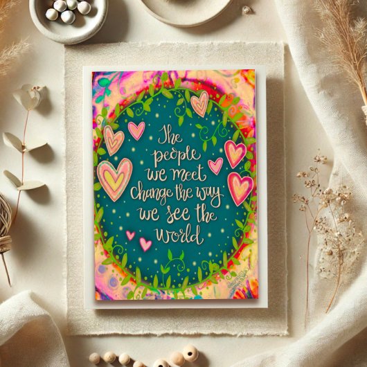 私たちインスパイアが出会う人々は引用文を刺激する カード