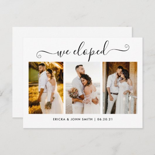 私たちエレガントが駆け落とした書道写真の駆け落ち 案内ポストカード (正面/裏面)
