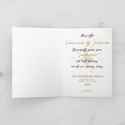 私たちエレガントにとって子供は生まれタイポグラフィ聖書 シーズンカード (内部)