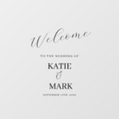 私たちエレガントのサイン結婚デカールへようこそ ウィンドウサイン (シート)