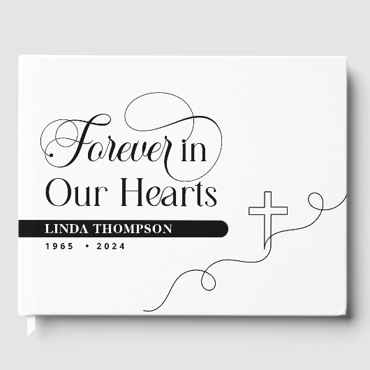 私たちエレガントのハートで永遠に葬儀記念碑 ゲストブック (正面)