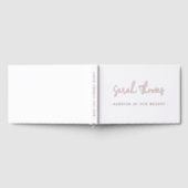 私たちエレガントのハートで永遠のスクリプト葬儀の白 ゲストブック (全面)