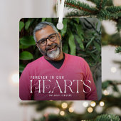 私たちエレガントのハートで永遠Photo Keepsake メタルオーナメント