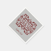 私たちエレガントのホーム引用文ブルゴーニュへようこそ スタンダードカクテルナプキン (角)