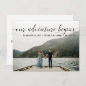 私たちエレガントの冒険は日付の写真を保存 案内ポストカード (正面/裏面)