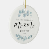 私たちエレガントの初めてのクリスマスはミスター・アンド・グリーナリー セラミックオーナメント (右)