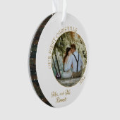 私たちエレガントの初めてのクリスマスは写真さん オーナメント (正面)