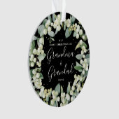 私たちエレガントの初めてのクリスマスは祖父母の写真 オーナメント (正面)