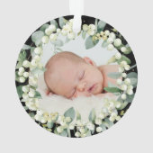 私たちエレガントの初めてのクリスマスは祖父母の写真 オーナメント (裏面)