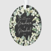 私たちエレガントの初めてのクリスマスは祖父母の写真 オーナメント (正面)