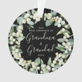 私たちエレガントの初めてのクリスマスは祖父母の写真 オーナメント (正面)