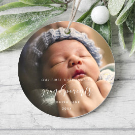 私たちエレガントの初めてのクリスマスは祖父母 セラミックオーナメント