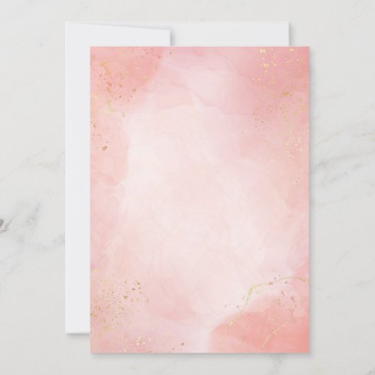 私たちエレガントの小さなバレリーナ赤ちゃんシャワー 招待状 (裏面)